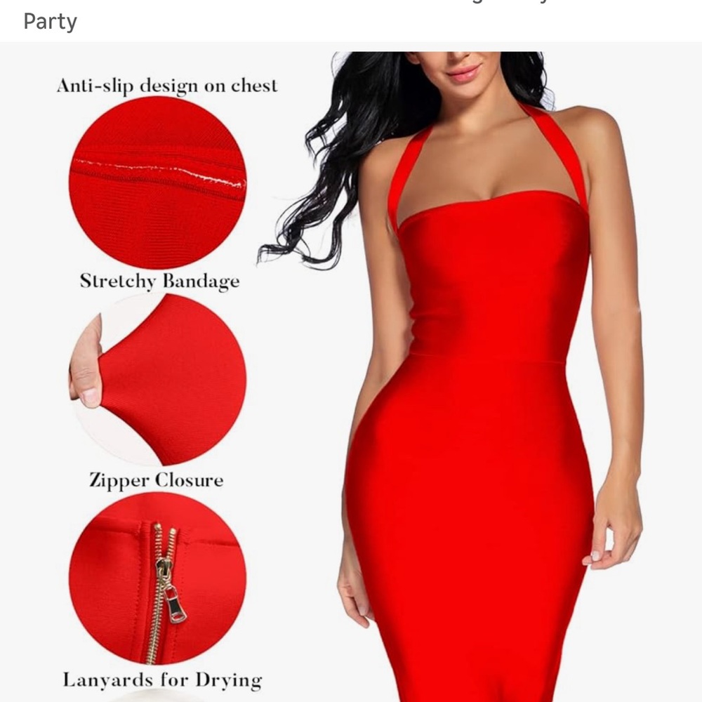 Halter Fishtail Bandage Bodycon Party Dress